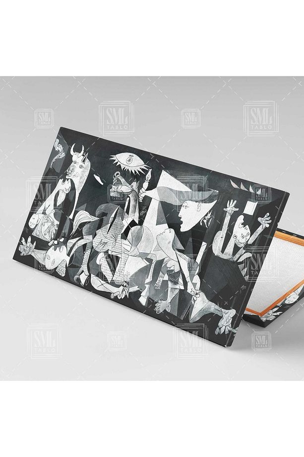 Guernica Tablosu Pablo Picasso Ünlü Ressam Enine Yatay Kanvas Tablo - 2