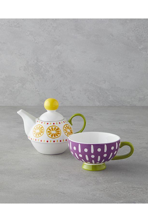 Lemon New Bone China Demlik 400 ml Sarı - 2
