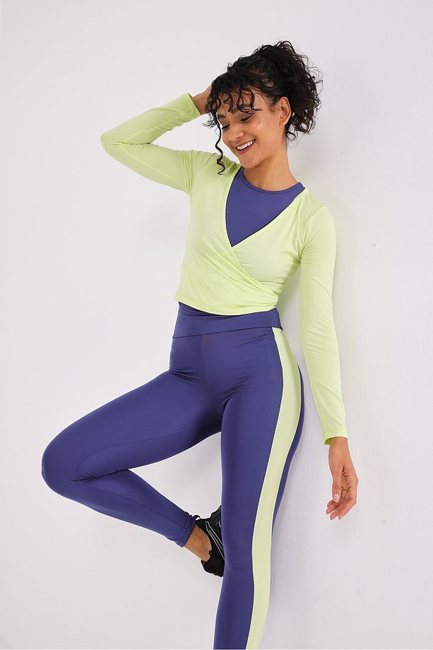 Equinox Kadın Uzun Kollu Spor Bluz Sarı - 6