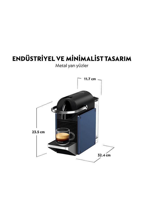 D62 Pixie Kapsüllü Kahve Makinesi Mavi - 3