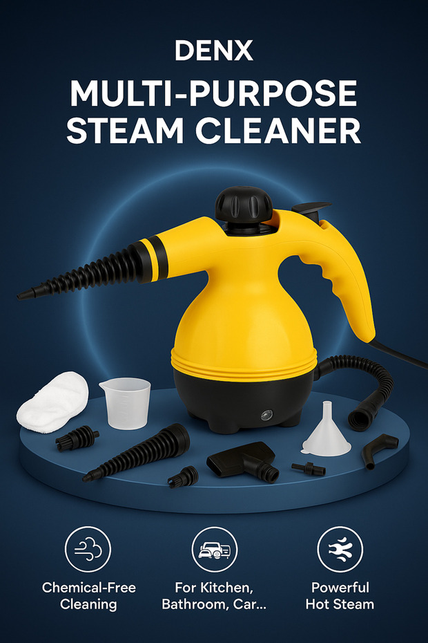 Steam Cleaning Device with 9 Accessories - 1
