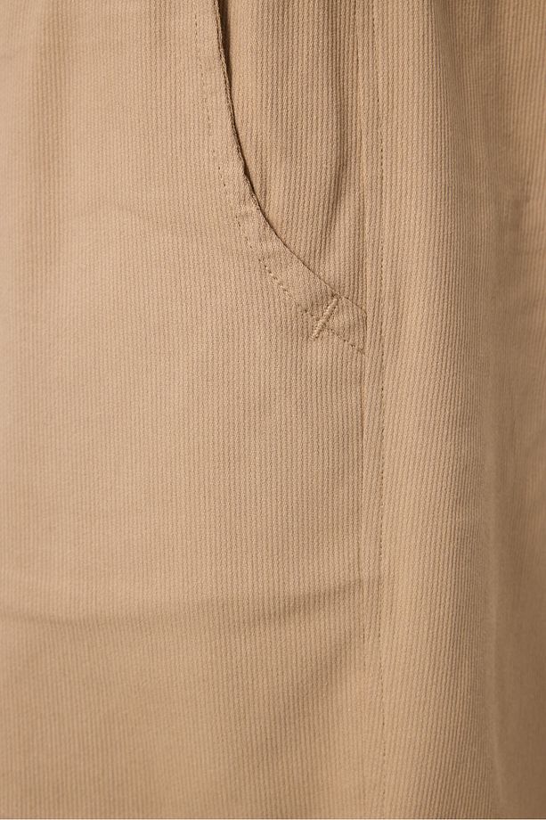 Koyu Bej Standart Fit Dokuma Hafif Esnek Chino Erkek Şort - 81289 - 5