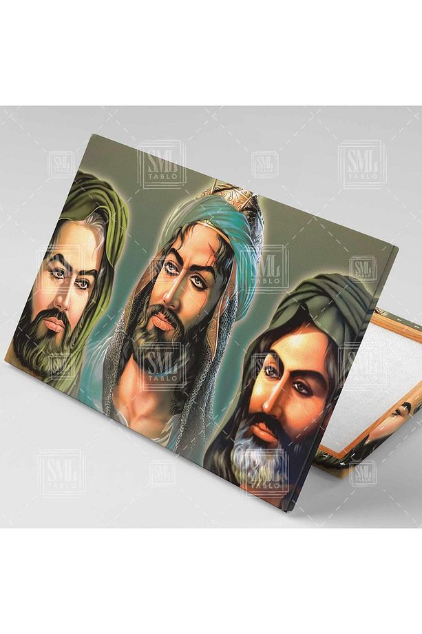 Hz Ali Hz Hüseyin Hz Hasan Alevi Yatay Kanvas Tablo - 2