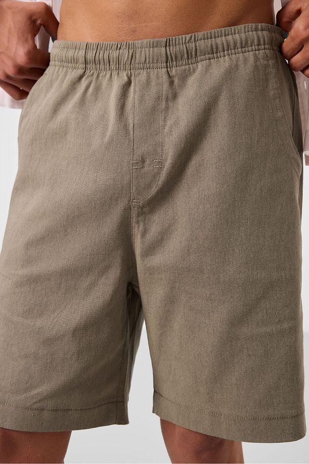 Camel Standart Fit Dokuma Hafif Esnek Chino Erkek Şort - 81293 - 6
