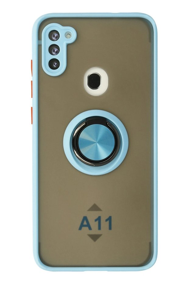 Samsung Galaxy A11 Case Montreal Ring Silicone Cover - Ice Blue Gnzrz