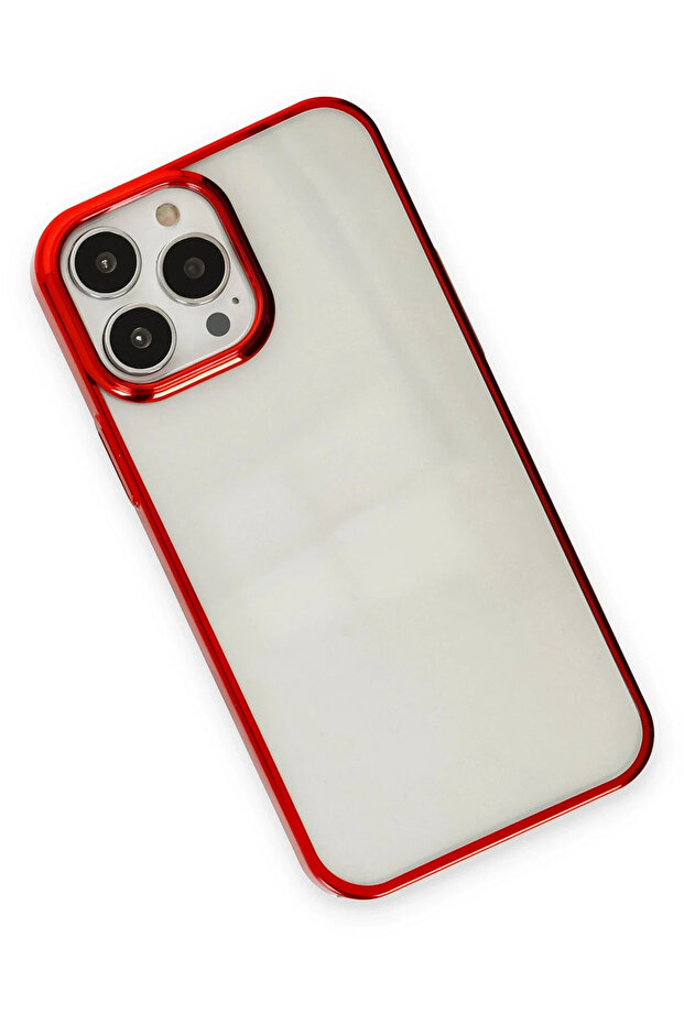 حافظة ايفون 13 برو ماكس من السيليكون - أحمر SPTGL - 3