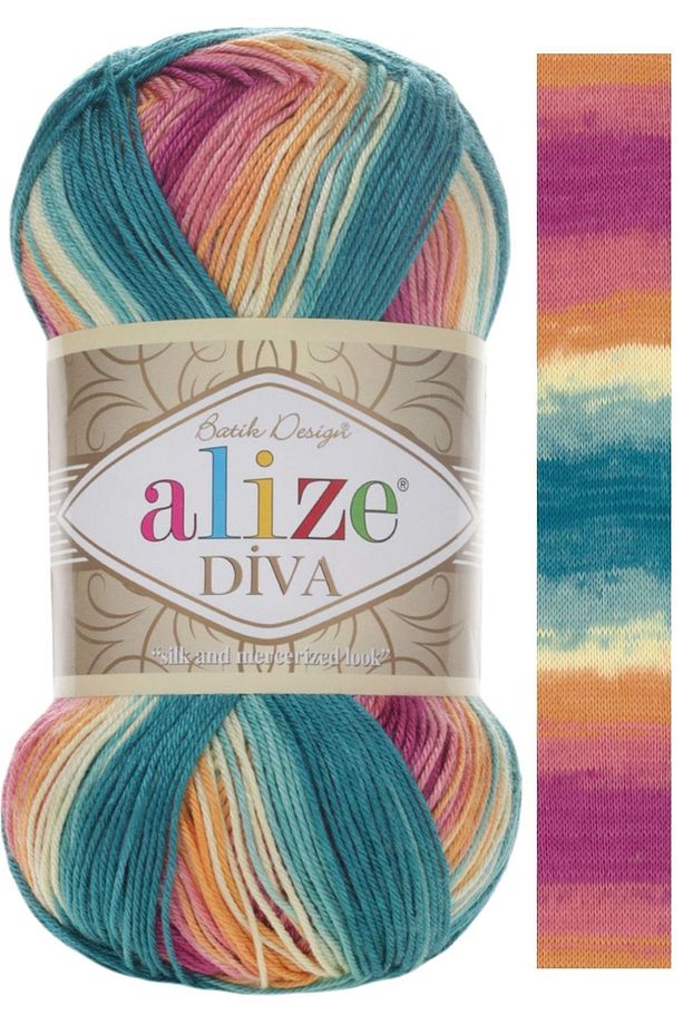 5 Adet Diva Batik Merserize İp Yazlık Bikini Bustiyer Bluz Örgü İpi 4572 - 1