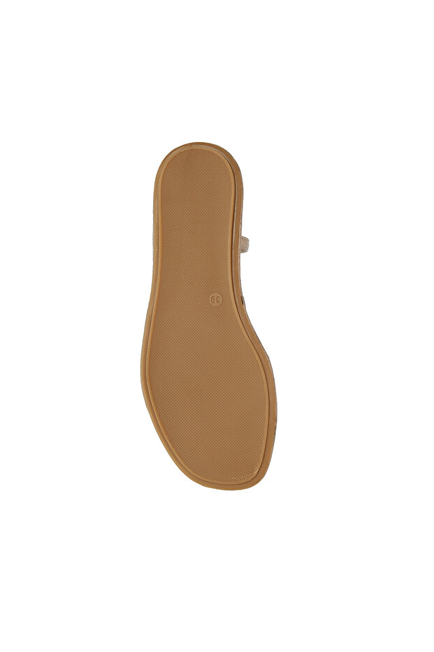 Bronz Kadın Deri Sandalet - 5