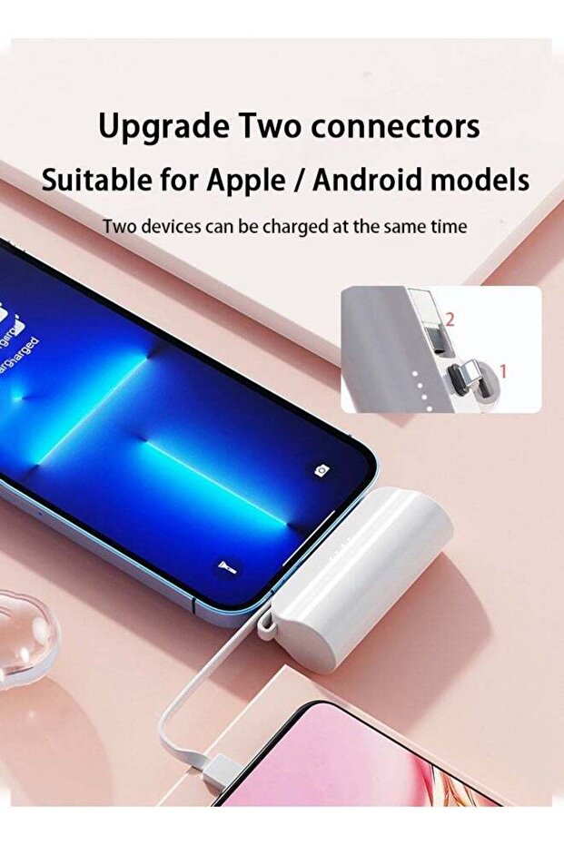 مزود طاقة صغير بسعة 5000 مللي أمبير/ساعة، شحن سريع بتقنية Pd 20 وات، واجهة مدمجة من النوع C/Apple - 3