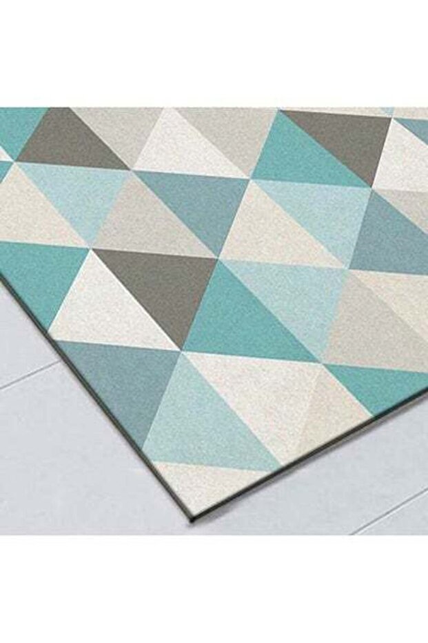 طقم سجادة أرضية مطبخ بنمط هندسي من قطعتين متعدد الألوان 40×60 سم - 3