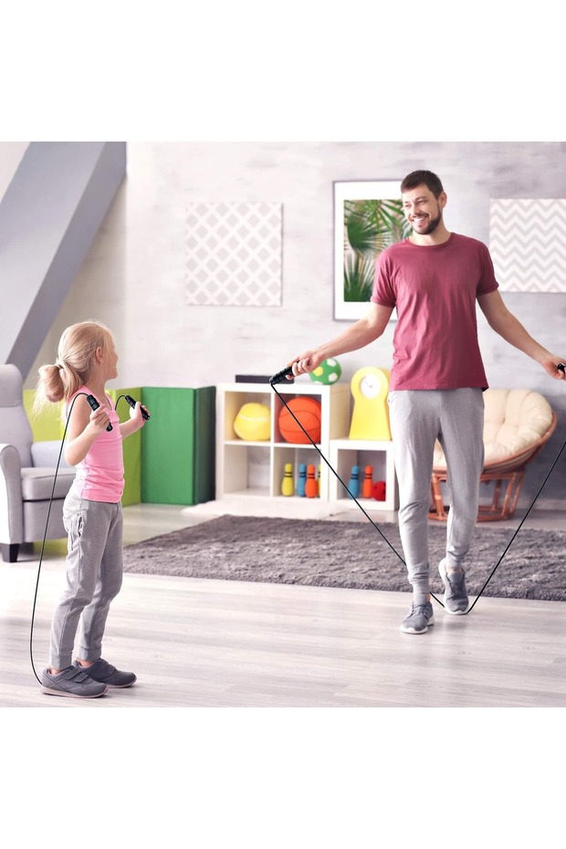 Jump Rope Tangle-Free Adjustable Speed Skipping Rope with Ball Bearings & Foam Handles for Workouts - 6