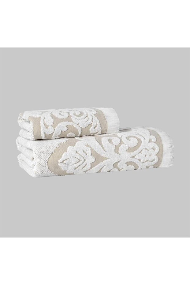 Tomris Ecru 100% Cotton Towel 90*150 cm
