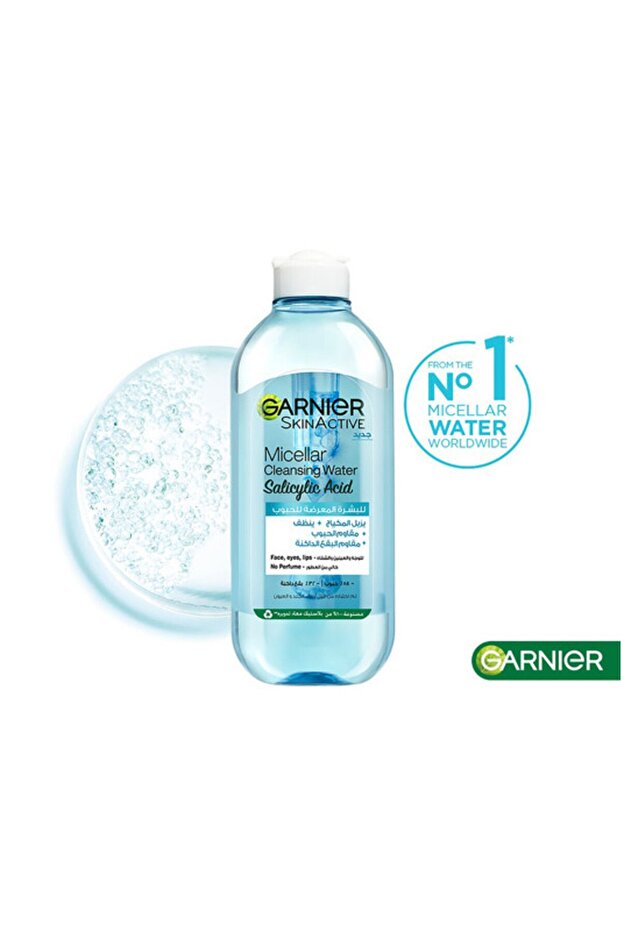 Skinactive Micellar Cleansing Water With Salicylic Acid, 400ml