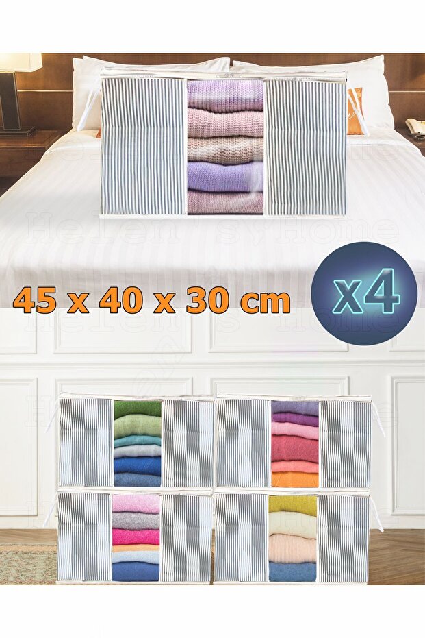 4 Sweater Clothes Bags with Windows - 45*40*30 cm
