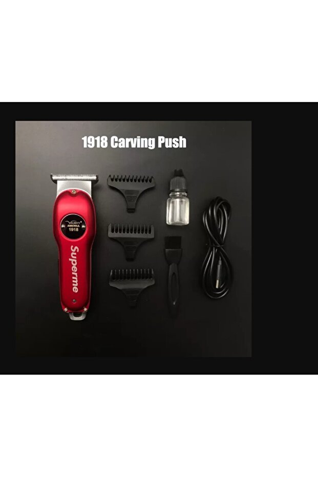 Professional Hair Trimmer for Barbers Cordless Metal Clipper Rechargeable, Cordless, 1918