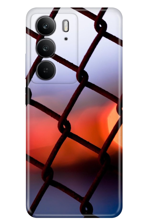 C75 (RMX3941) Case Decorative Silicone Printed Cover Sunset Mesh