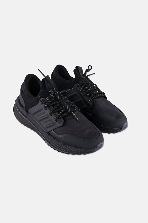 Men Lace Up Outdoor Shoes, Black