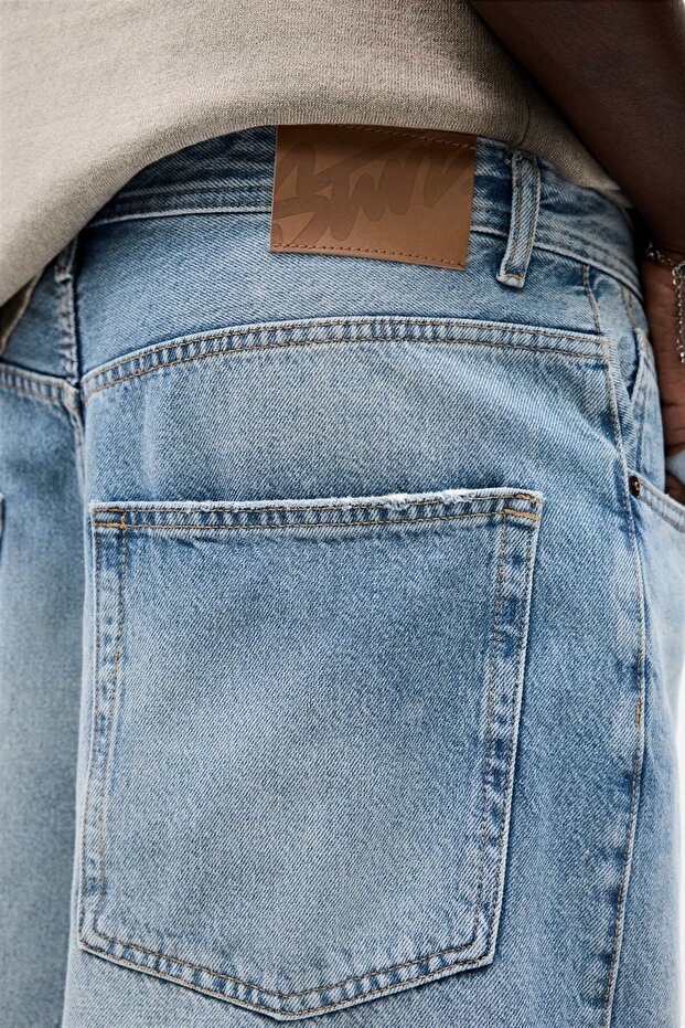 Skater fit denim bermuda - 5