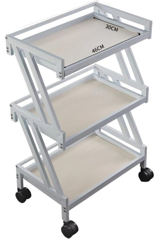 Salon Storage Cart- White mobile beauty trolley spa-Clinic-Home-Salon