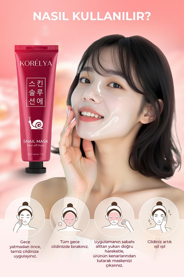 Soyulabilir Salyangoz Maskesi - Peelable Snail Mask 50 ml - 3