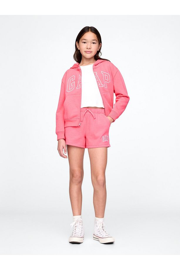 Kız Çocuk Pembe Gap Logo Havlu Kumaş Pull-On Şort - 1