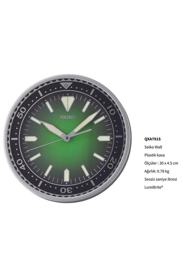 Qxa791s Lumibrite Kaplama Sessiz Duvar Saati - 2