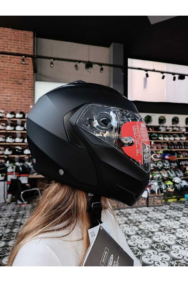 Fibba Duke X Matt Black Çene Açılır Kask - 6