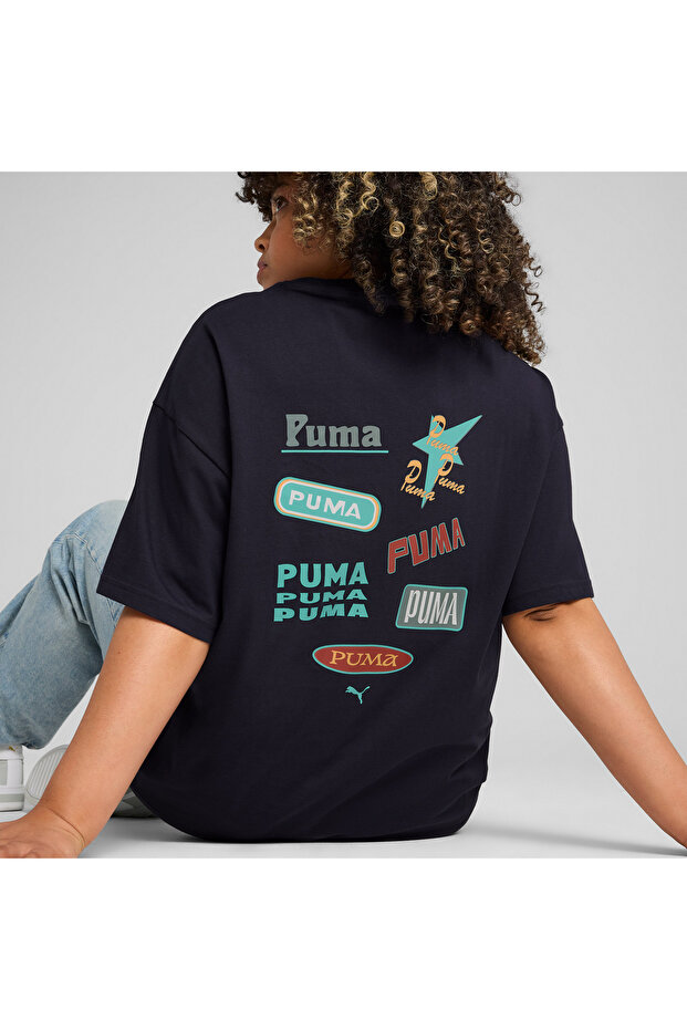 Wardrobe Ess Graphic Kadın Lacivert T-shirt - 5