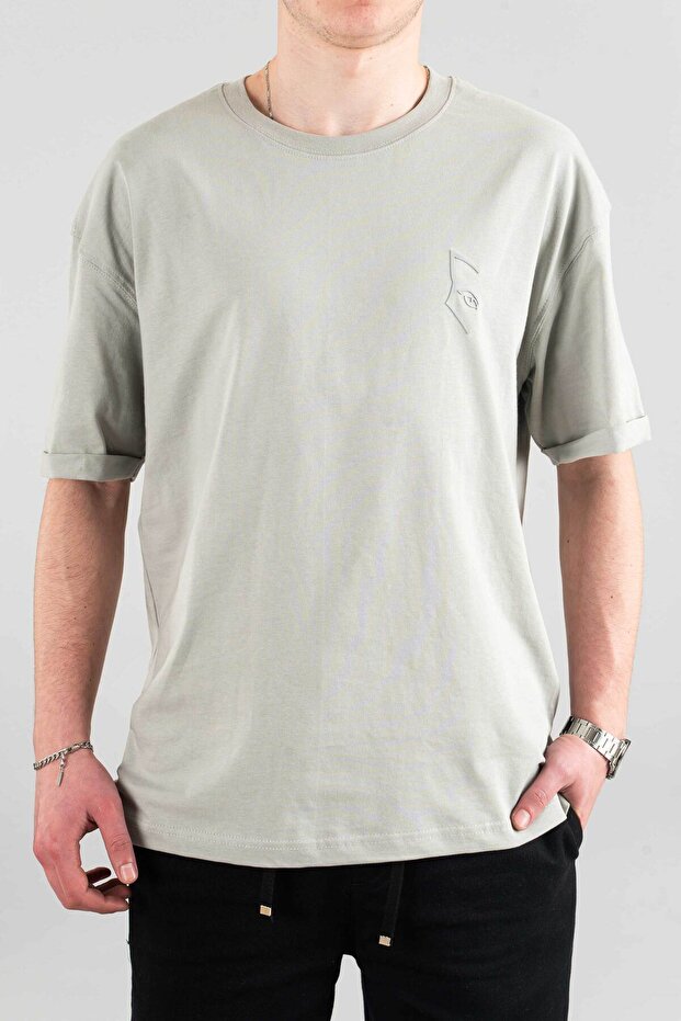 Мъжка сива тениска Basic - 4