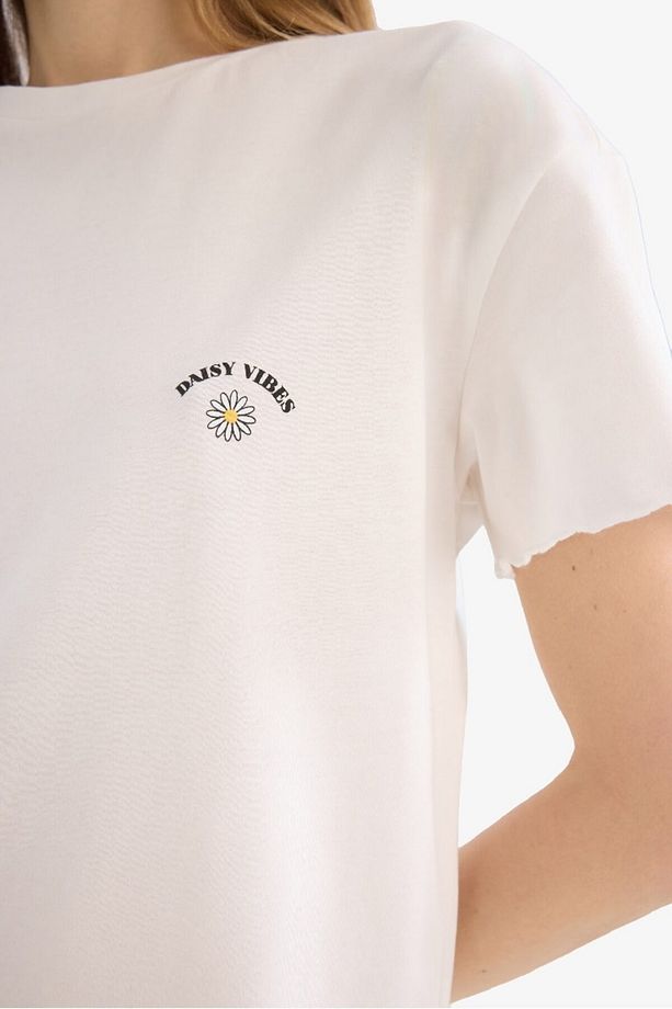 Pijama Takımı Kısa Kollu Üst Esnek Belli Uzun Alt-fall In Love F1595ax25sm - 4