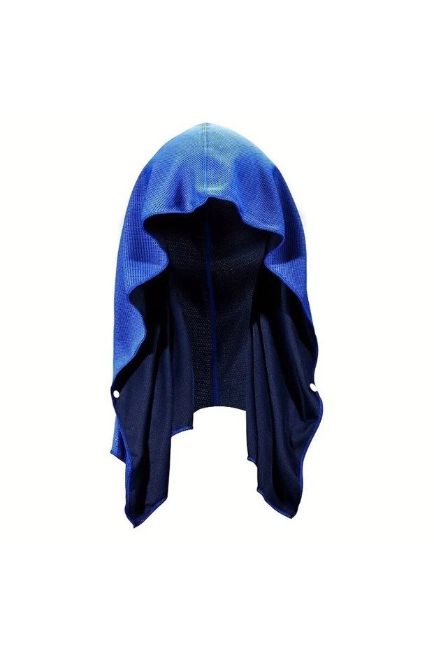 Blue U Cooling Hoodie Towel Beach Camping Gym Building Sun Protection Quick Drying Sports Cooling To