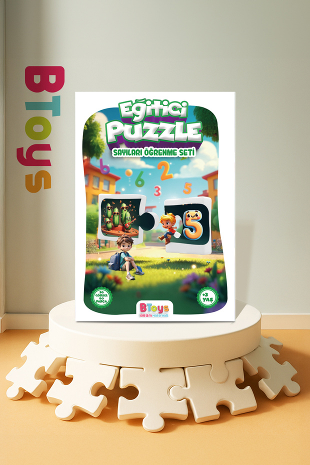 Matching Connect Puzzle - Learning Set with Numbers - Educational Puzzle