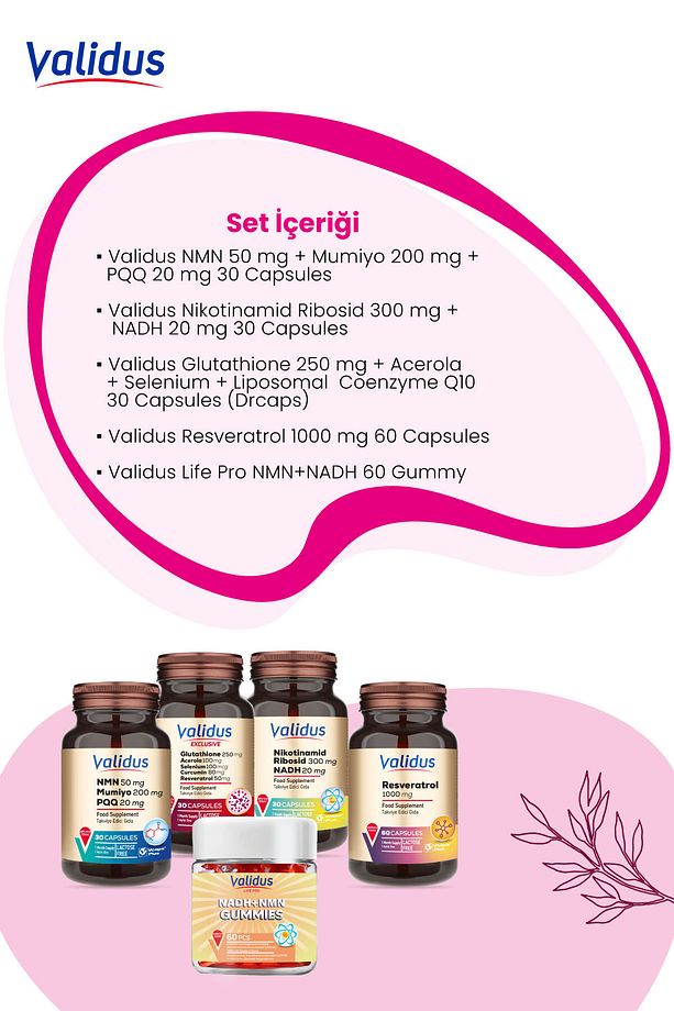 Longevity Set - Nmn - Nadh - Glutathione - Resveratrol - 2