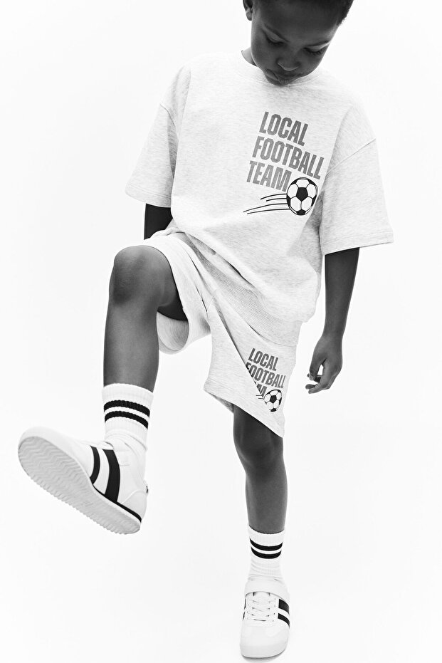 2 Parçalı Baskılı Sweatshirt Set - 2