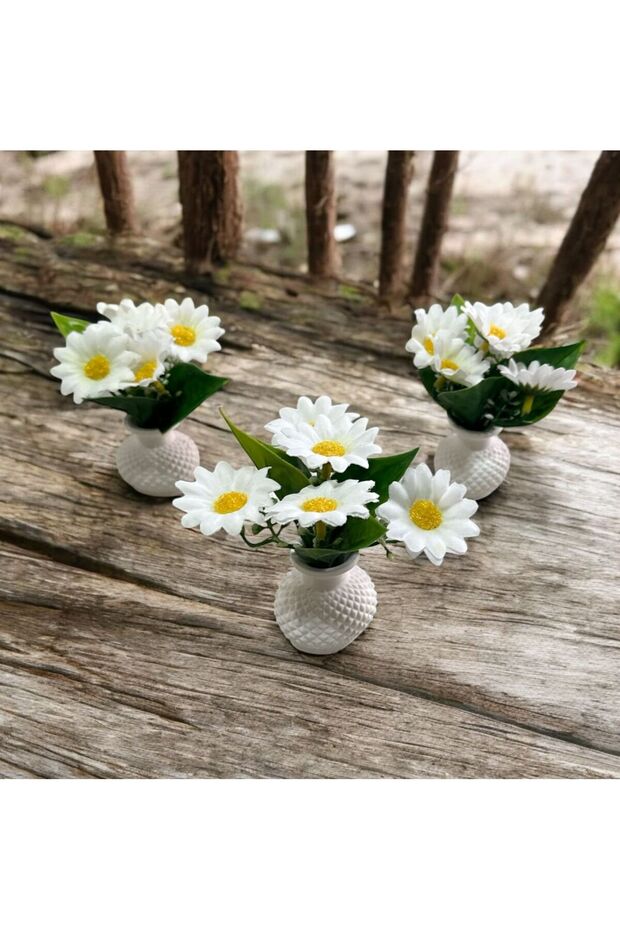3 Pieces Mini Artificial Flowers 10 cm