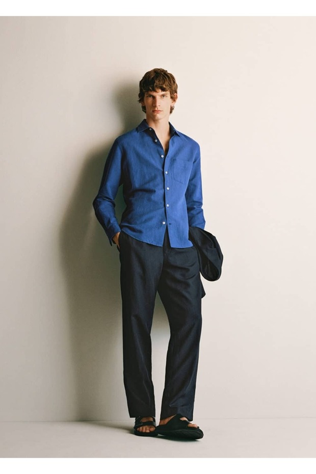 Klassisch geschnittenes Leinenhemd - 7