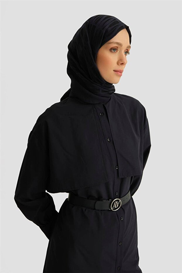 Pelerin Detaylı Poplin Gömlek 25yh3442 Lacivert - 3