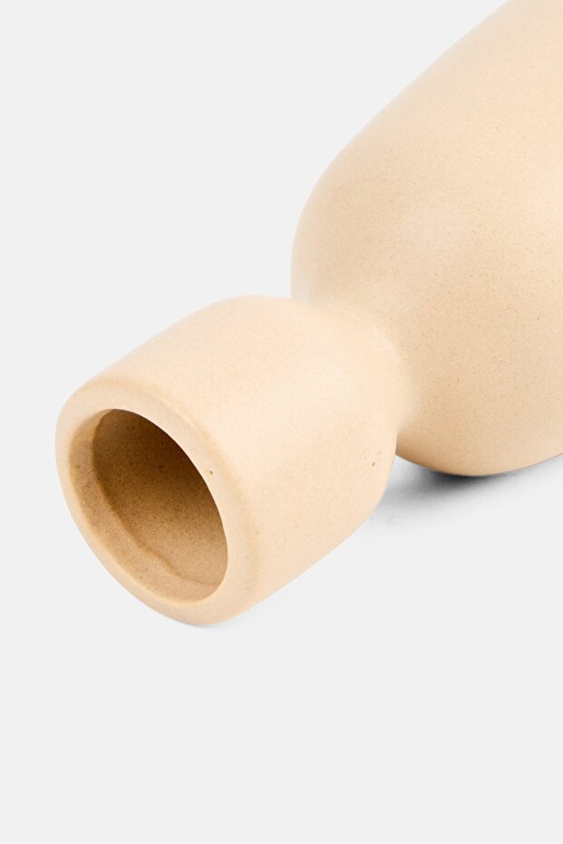 شمعدان سيراميك، بيج - 3