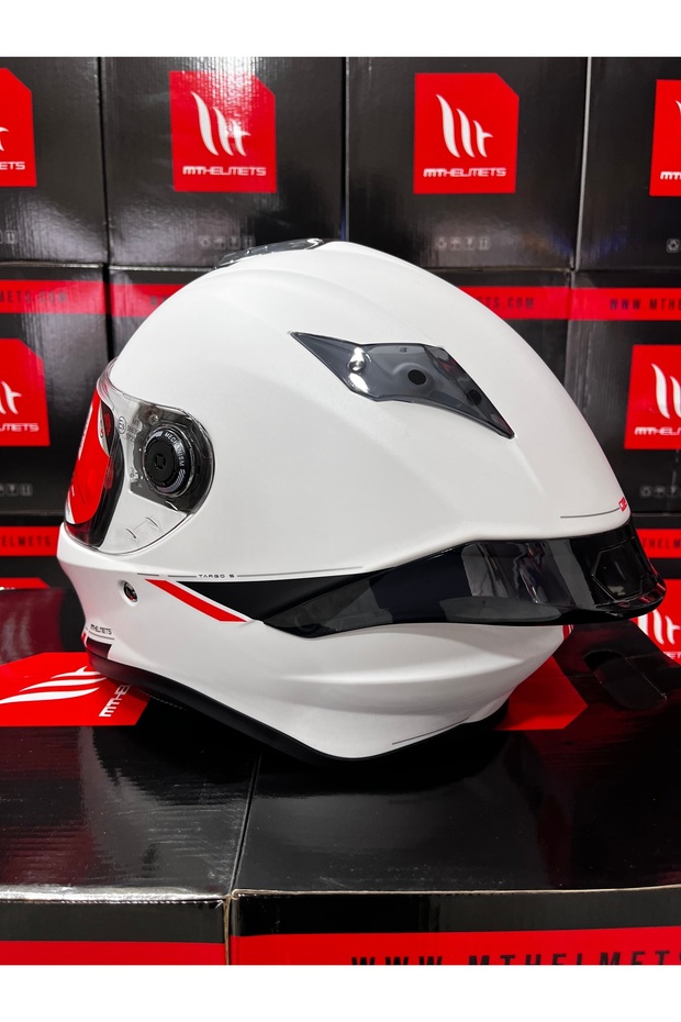 Targo S Solid A1 mat beyaz kask - 7