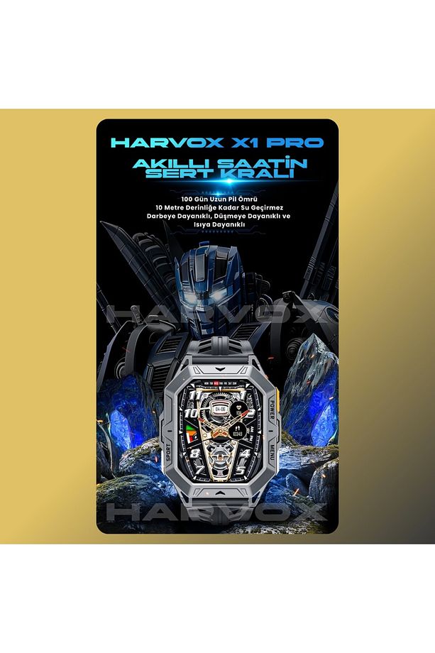Harvox Watch X1 Pro Saat Iphone Ve Android Tüm Telefonlara Uyumlu 100Gün Sarj Süreli Akıllı SAAT - 3