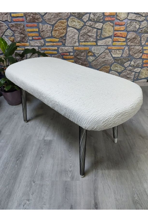 Bohem yeni model sandalyesi kılıfı jakar PUF BENCH KILIFI - 4