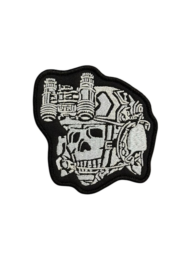 Taktikal Skull Asker Nakış Peç Patch 9 Cm - 1