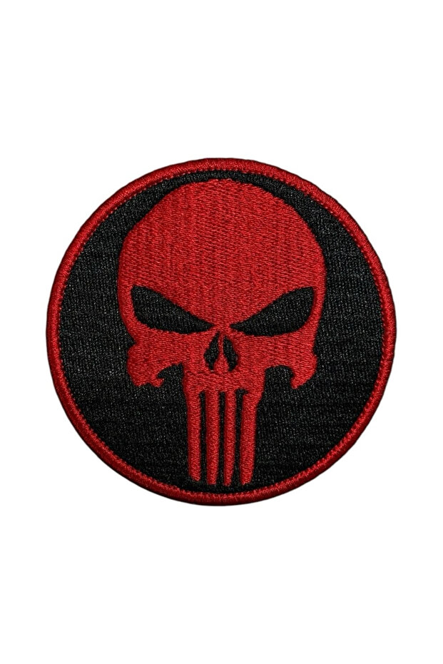 Kuru Kafa Skull Nakış Peç Patch 8 Cm - 1