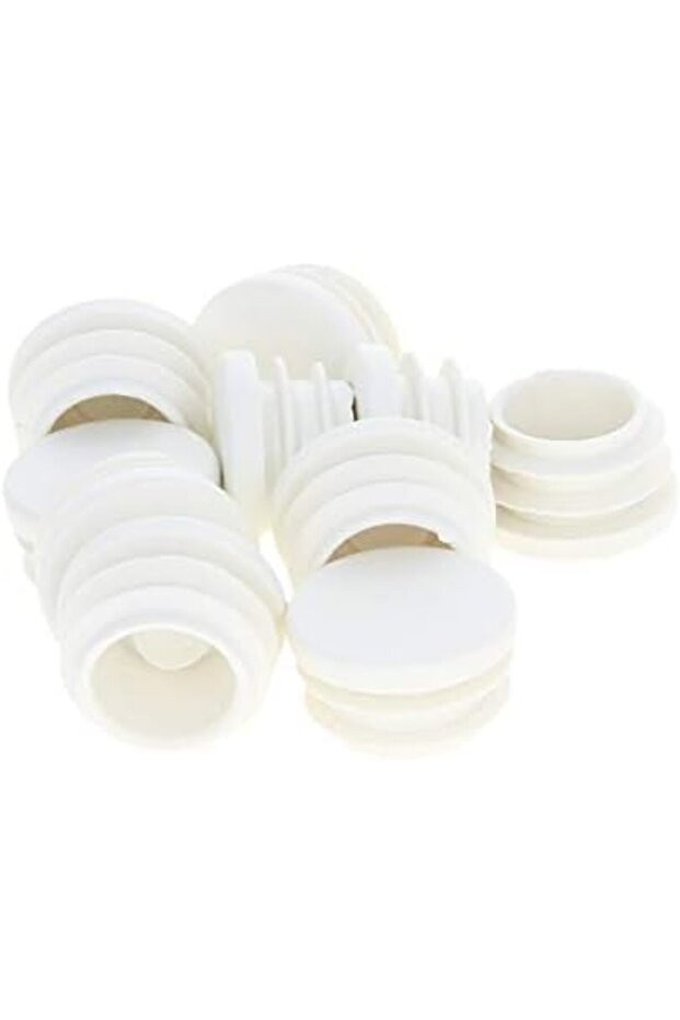 Heyiarbeit 20Pcs Plastic Plug 22mm Outer Diameter End Caps Tube Inserts Round Furniture Table Chair