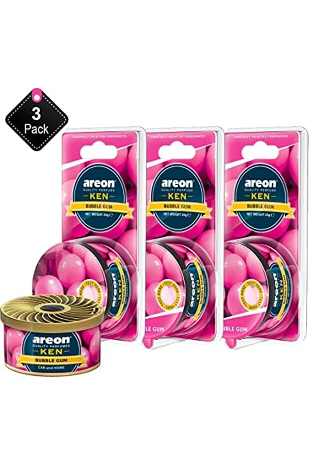 Areon - Air Freshener Ken Bubble Gum - (Pack of 3)