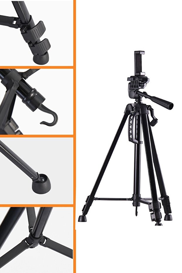 Buffer ®   146 cm Tripod with Bluetooth Control That Can Be Installed on Phone and Camera - 8