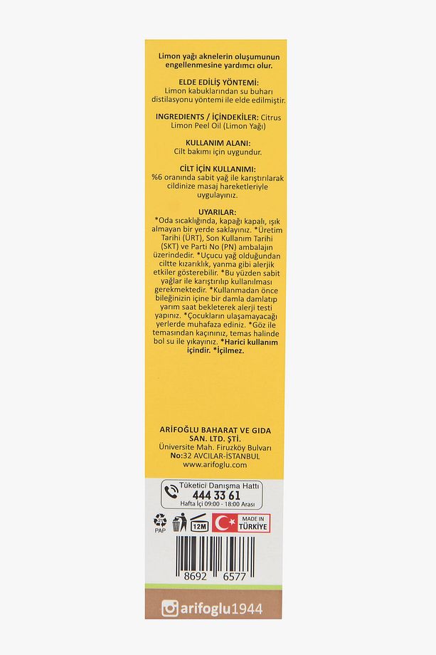 Limon Yağı 20ml  %100 Saf  Lemon Oil - 3
