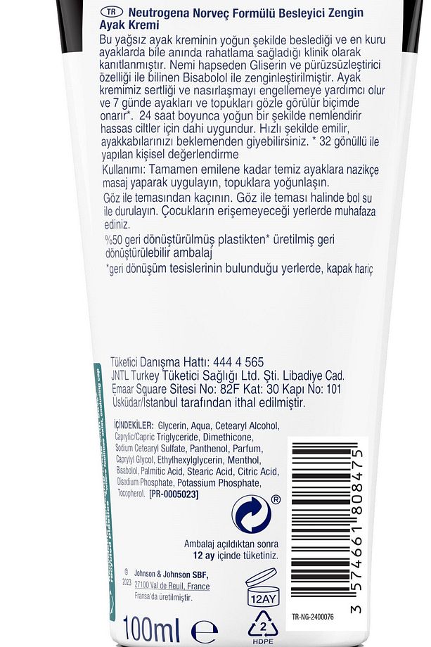 Norveç Formülü Yoğun Besleyici Ayak Kremi 100 ml - 2
