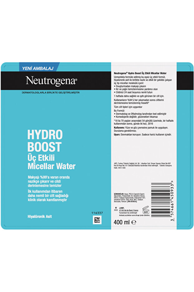 Hydro Boost Micellar Water 400 ml Hydro Boost Temizleme Mendili - 2