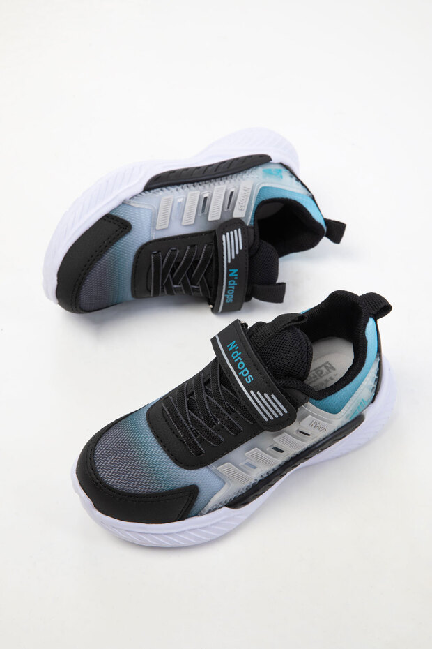 Czarno-zielone dziecięce trampki 20312 - 1